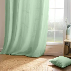 Rideau|EMINZA Rideau coton (140 x 260 cm) Pixel Vert menthe