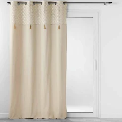 Rideau|DOUCEUR D'INTERIEUR Rideau coton (140 x 240 cm) Rafina Beige