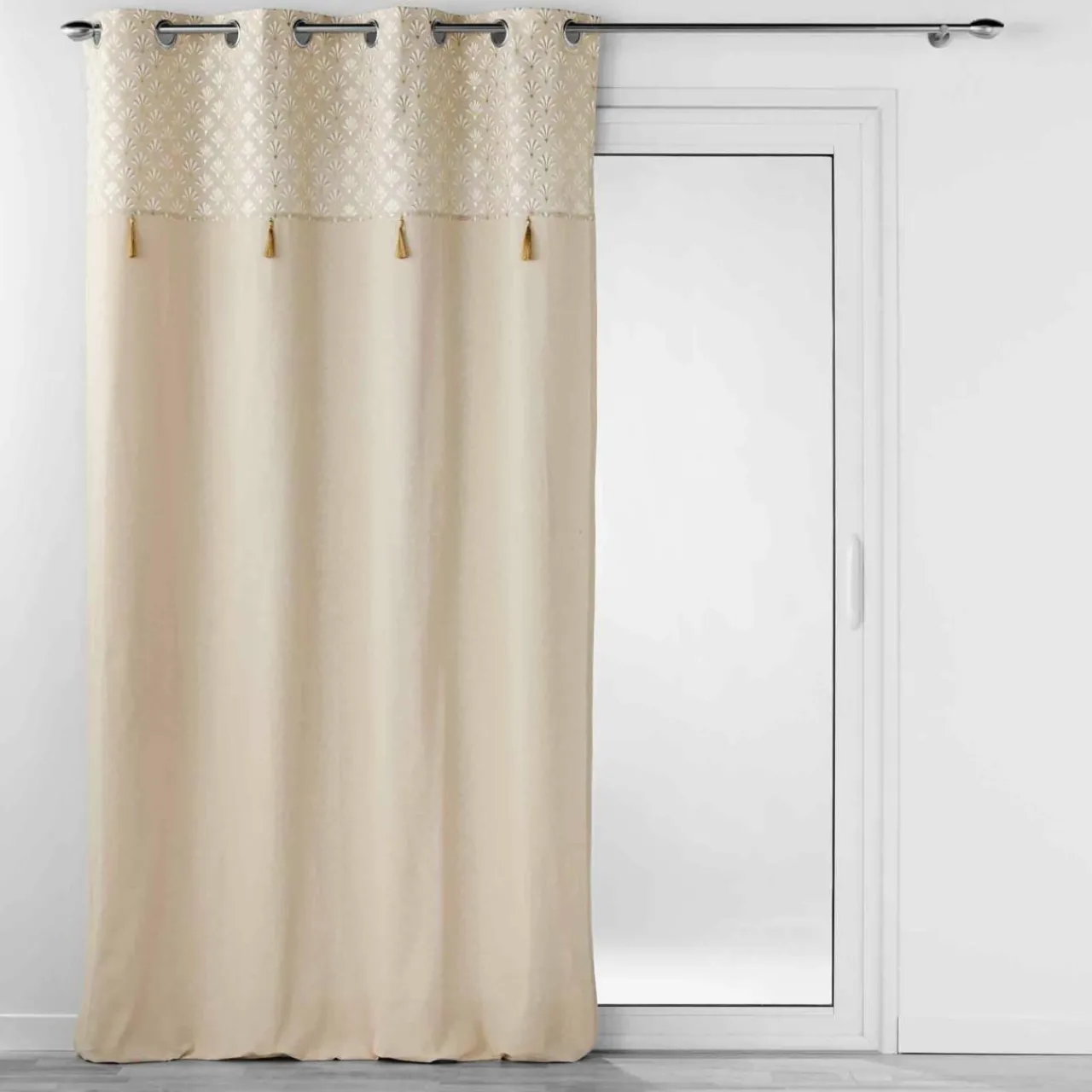 Rideau|DOUCEUR D'INTERIEUR Rideau coton (140 x 240 cm) Rafina Beige