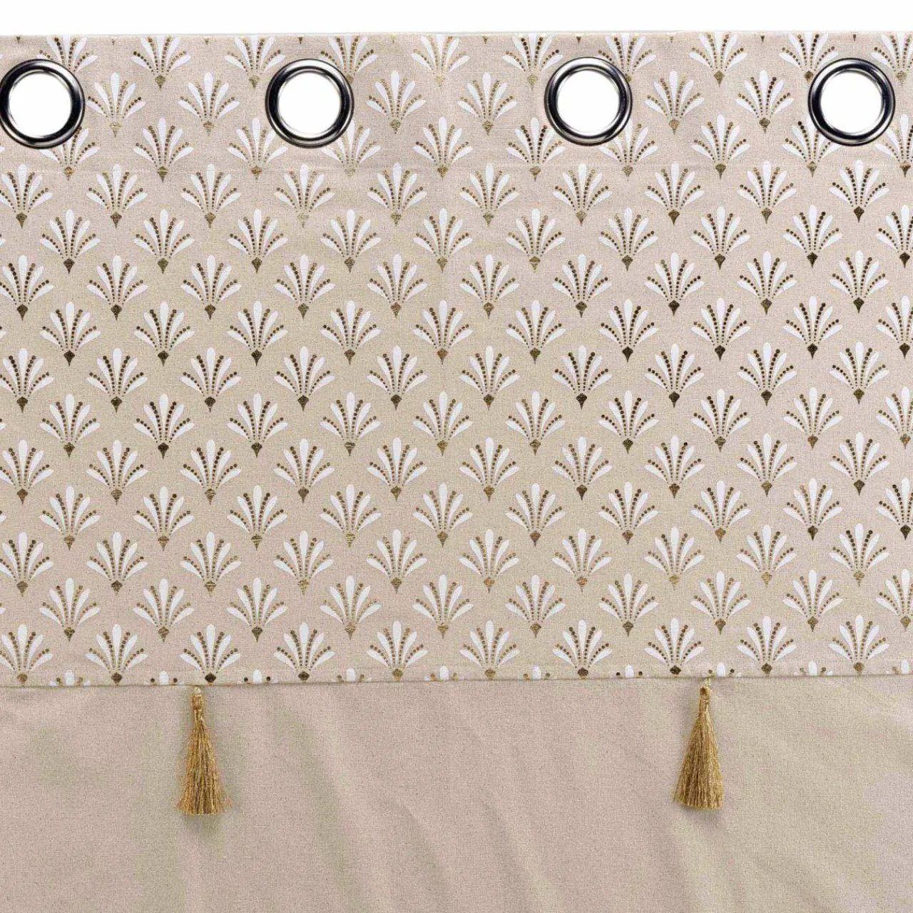 Rideau|DOUCEUR D'INTERIEUR Rideau coton (140 x 240 cm) Rafina Beige