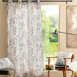 Rideau|douceur d'intu017drieur Rideau coton (140 x 280 cm) Roseris Gris
