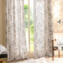 Rideau|douceur d'intu017drieur Rideau coton (140 x 240 cm) Roseris Gris