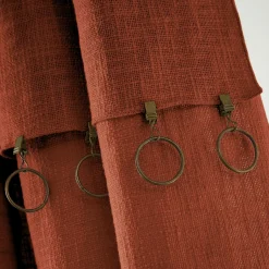 Rideau|L'EFFET PAPILLON Rideau coton ajustable (140 x max 270 cm) Sixtine Terracotta