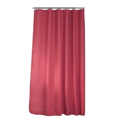 Accessoire Salle De Bain|Rideau De Douche|douceur d'intu017drieur Rideau de douche effet tissé à anneaux (180 x 200 cm) Quartz framboise Rose
