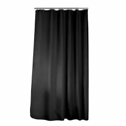 Accessoire Salle De Bain|Rideau De Douche|douceur d'intu017drieur Rideau de douche effet tissé à anneaux (180 x 200 cm) Quartz Noir
