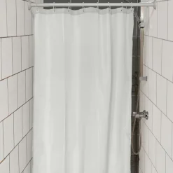 Accessoire Salle De Bain|Rideau De Douche|TENDANCE Rideau de douche étroit spécial douche (120 x 180 cm) Uni Blanc