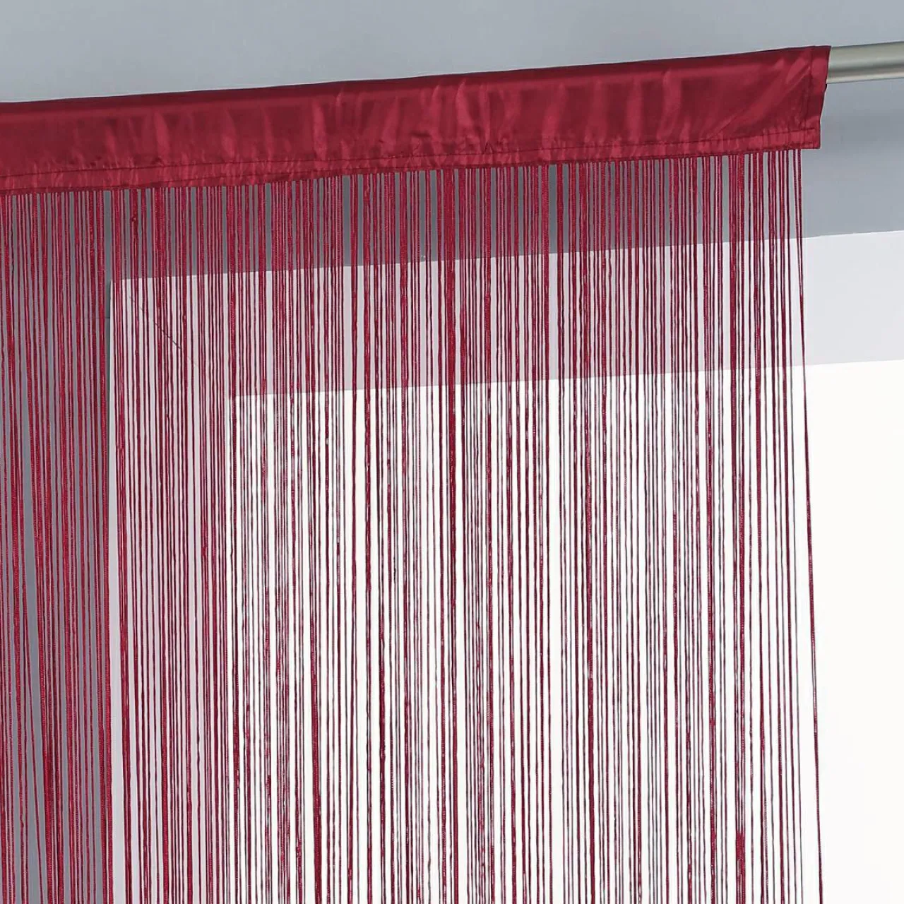 Rideau|ATMOSPHERA Rideau de fil (90 x H200 cm) Uni Rouge grenat Bordeaux