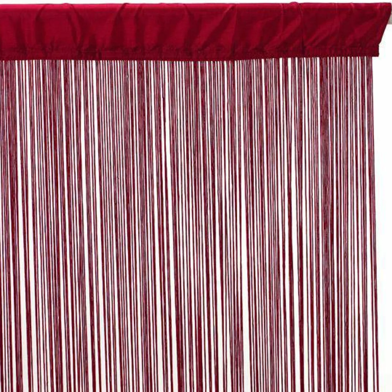 Rideau|ATMOSPHERA Rideau de fil (90 x H200 cm) Uni Rouge grenat Bordeaux