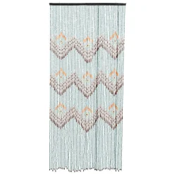 Rideau|#N/A Rideau de porte perles bambou (90 x 200 cm) Silver Bleu