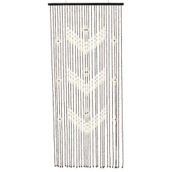 Rideau|#N/A Rideau de porte perles bambou (90 x 200 cm) Roy Marron