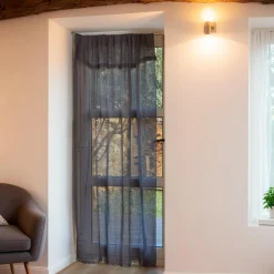 Rideau|LUANCE Rideau de porte tissé (135 x 225 cm) Natural Gris