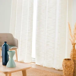Rideau|douceur d'intu017drieur Rideau effet lin tissé (140 x 260 cm) Nando Ecru