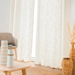 Rideau|douceur d'intu017drieur Rideau effet lin tissé (140 x 260 cm) Igor Ecru