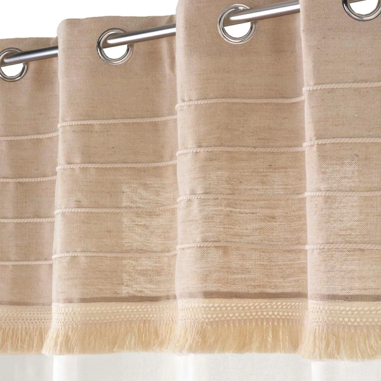 Rideau|douceur d'intu017drieur Rideau en coton et jute (140 x 240 cm) Cirrus Beige
