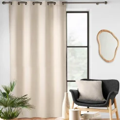 Rideau|douceur d'intu017drieur Rideau flanelle relief (140 x 260 cm) Java Ecru
