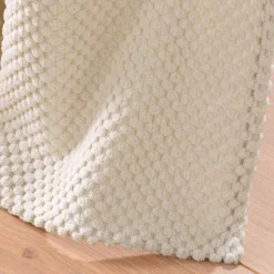 Rideau|douceur d'intu017drieur Rideau flanelle relief (140 x 260 cm) Java Ecru