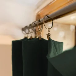 Rideau|EMINZA Rideau gaze de coton ajustable (180 x 300 cm) Gaïa Vert sapin