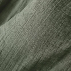 Rideau|EMINZA Rideau gaze de coton ajustable (280 x max 300 cm) Gaïa Vert romarin