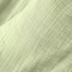 Rideau|EMINZA Rideau gaze de coton ajustable (140 x max 300 cm) Gaïa Vert tilleul
