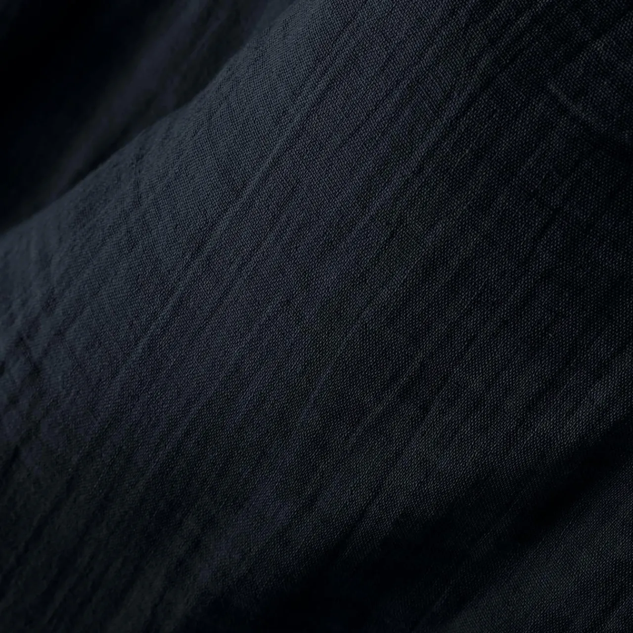 Rideau|EMINZA Rideau gaze de coton ajustable (140 x max 300 cm) Gaïa Bleu nuit