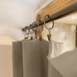 Rideau|EMINZA Rideau gaze de coton ajustable (180 x max 300 cm) Gaïa Ficelle