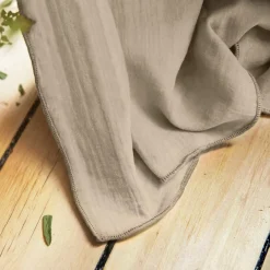 Rideau|EMINZA Rideau gaze de coton ajustable (180 x max 300 cm) Gaïa Ficelle