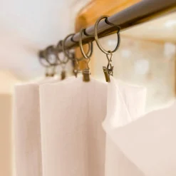 Rideau|EMINZA Rideau gaze de coton ajustable (280 x max 300 cm) Gaïa Rose poudré