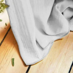 Rideau|EMINZA Rideau gaze de coton galon fronceur (180 x 240 cm) Gaïa Gris nuage Gris clair