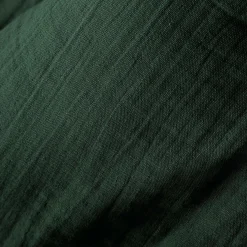 Rideau|EMINZA Rideau gaze de coton galon fronceur (180 x 240 cm) Gaïa Vert sapin