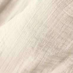 Rideau|EMINZA Rideau gaze de coton galon fronceur (140 x 240 cm) Gaïa pampa Beige