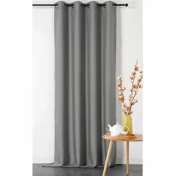 Rideau|LINDER Rideau ignifugé (135 x 240 cm) Double Natte Gris