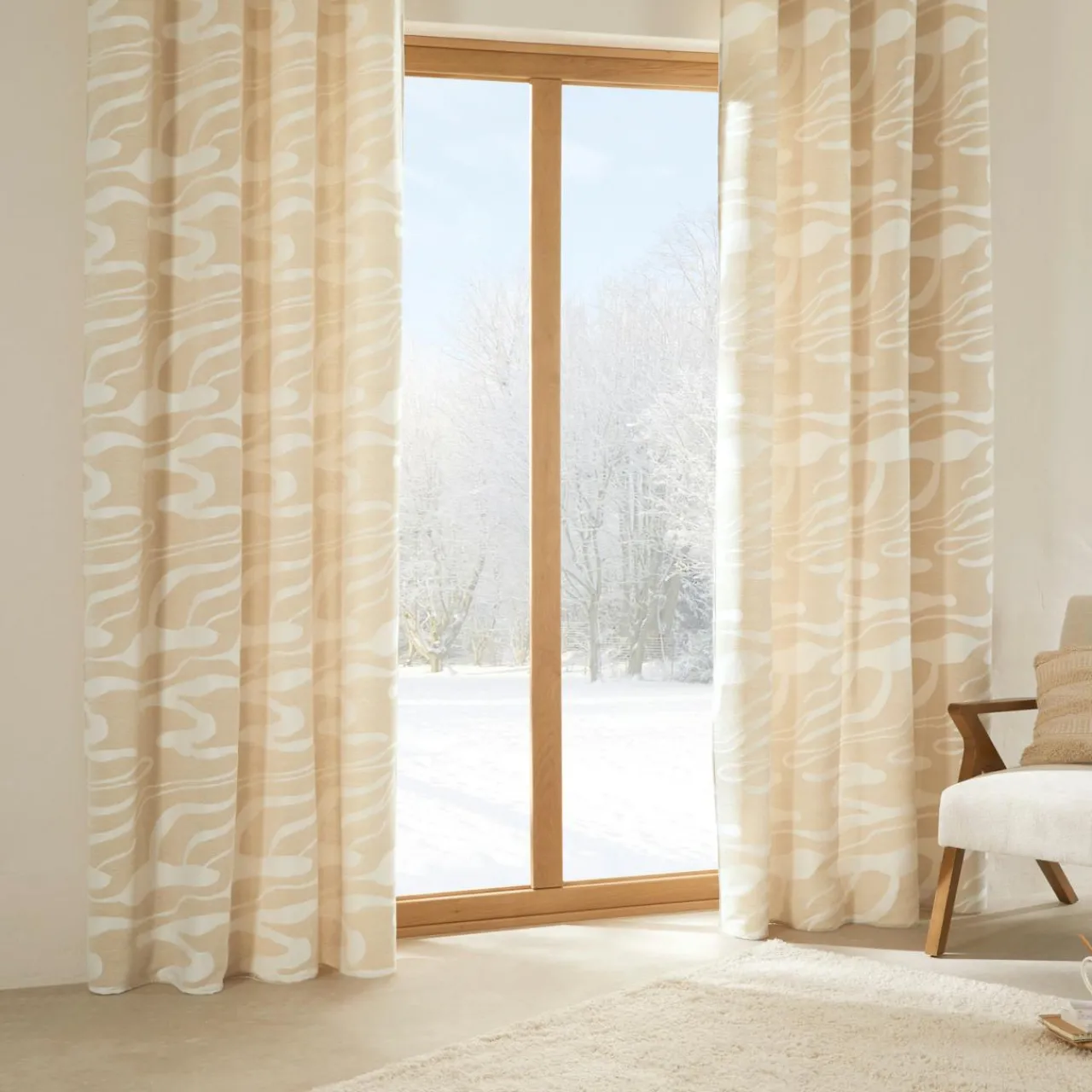 Rideau|Atmosphera, cru017dateur d'intu017drieur Rideau œillets (140 x 260 cm) Madini Beige