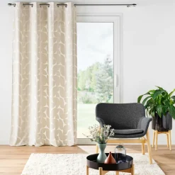 Rideau|douceur d'intu017drieur Rideau œillets velours (135 x 260 cm) Geolia Beige
