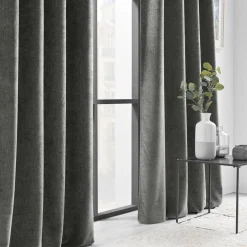 Rideau|douceur d'intu017drieur Rideau œillets velours (140 x 260 cm) Verra Gris Anthracite