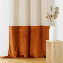 Rideau|LINDER Rideau lin (135 x 280 cm) Duolin Orange