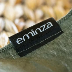 Rideau|EMINZA Rideau lin lavé ajustable (140 x max 270 cm) Louise Vert romarin