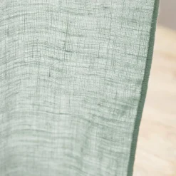Rideau|EMINZA Rideau lin lavé ajustable (140 x max 270 cm) Louise Vert Eucalyptus