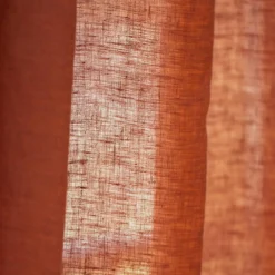 Rideau|EMINZA Rideau lin lavé ajustable (140 x max 270 cm) Louise Terracotta
