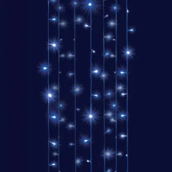 Guirlande Lumineuse Grand Format|Guirlande Lumineuse|BLACHERE Rideau lumineux H2 m L2 m 96 LED Interconnectable Bicolore Bleu et blanc froid Bicolore Bleu Blanc froid