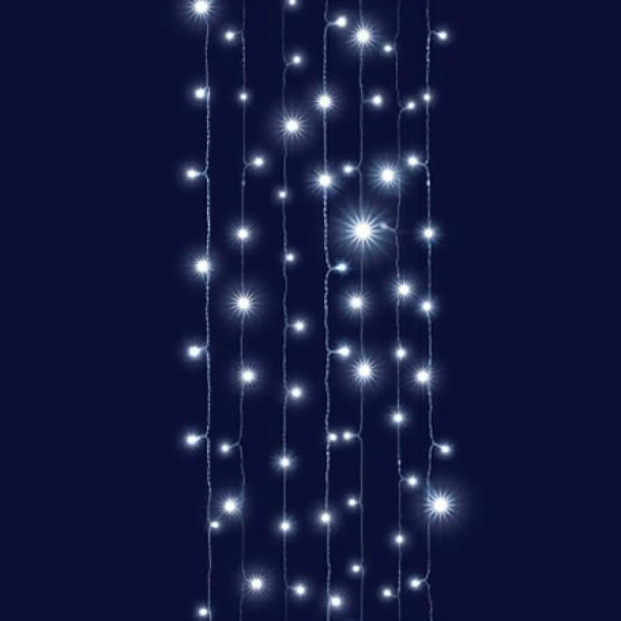 Guirlande Lumineuse|BLACHERE Rideau lumineux interconnectable H2 m L2 m 96 LED Chute de neige Blanc froid