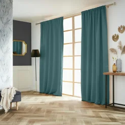 Rideau|EMINZA Rideau obscurcissant galon fronceur (140 x 260 cm) Dark Bleu canard