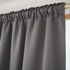 Rideau|EMINZA Rideau obscurcissant galon fronceur (140 x 260 cm) Dark Gris Anthracite