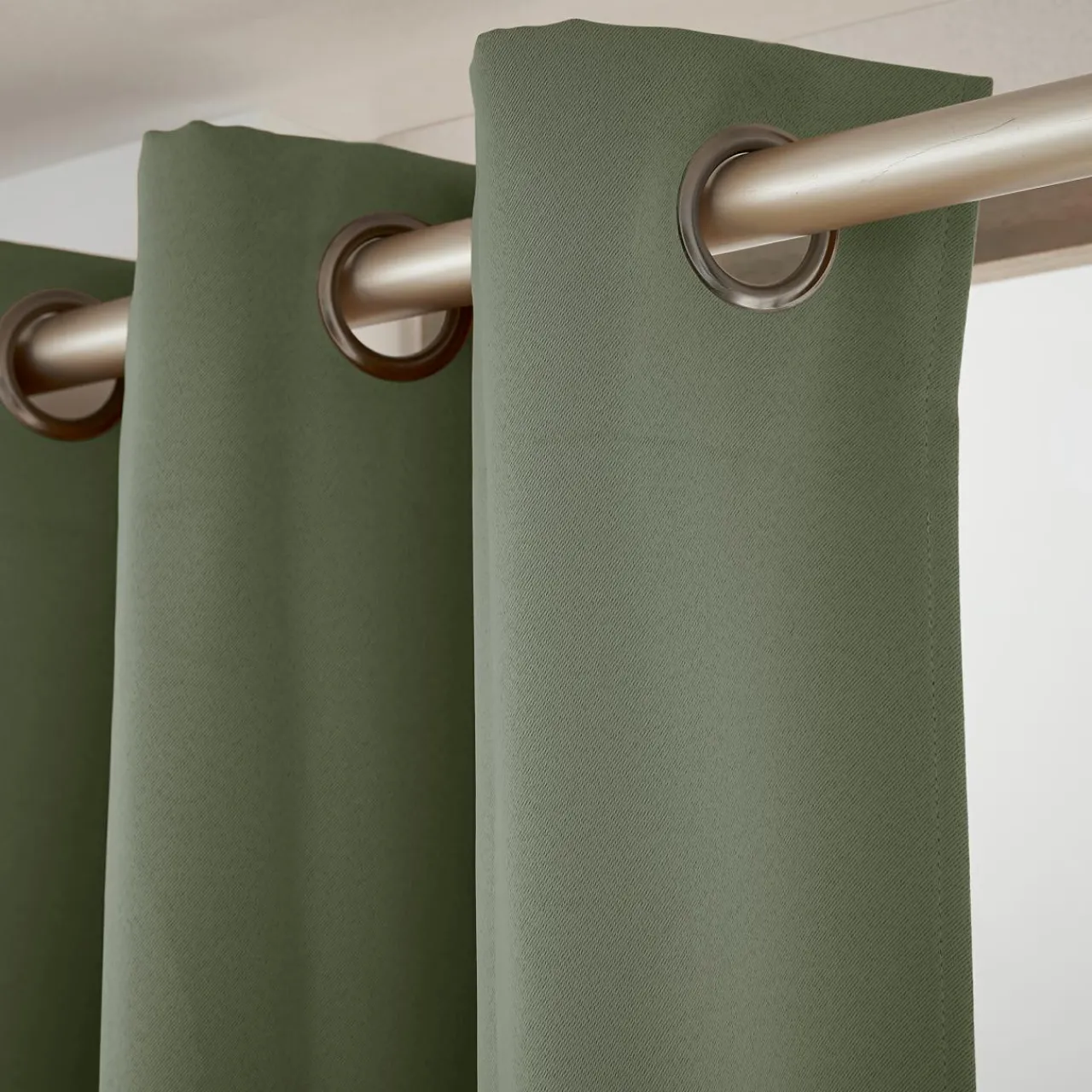 Rideau|EMINZA Rideau obscurcissant (280 x 260 cm) Dark Vert kaki