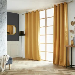 Rideau|EMINZA Rideau obscurcissant (140 x 260 cm) Dark Jaune moutarde