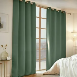 Rideau Thermique|Rideau|EMINZA Rideau obscurcissant thermique (140 x 280 cm) Calore Vert romarin