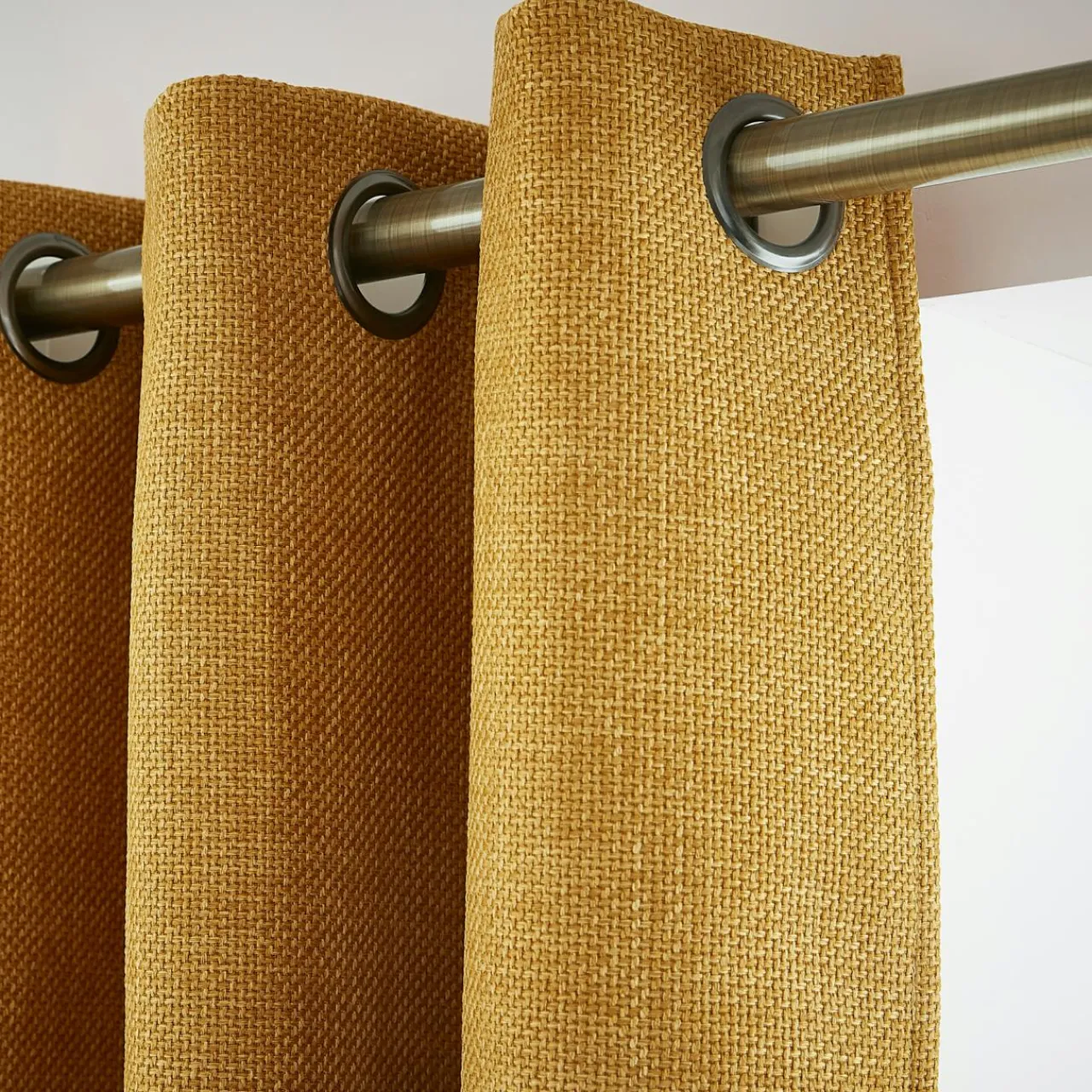 Rideau Thermique|Rideau|EMINZA Rideau obscurcissant thermique (140 x 180 cm) Alba Jaune moutarde