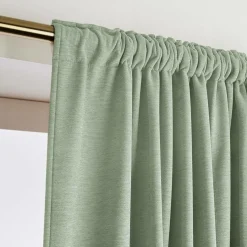 Rideau|EMINZA Rideau obscurcissant thermique galon fronceur (280 x 240 cm) Minuit Vert kaki