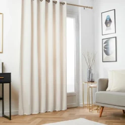 Rideau|EMINZA Rideau obscurcissant thermique (140 x 240 cm) Minuit sable Beige