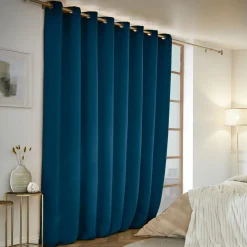 Rideau Thermique|Rideau|EMINZA Rideau obscurcissant thermique (280 x 260 cm) Calore Bleu pétrole