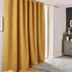 Rideau Thermique|Rideau|EMINZA Rideau obscurcissant thermique (280 x 240 cm) Alba Jaune moutarde